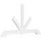 Ekena Millwork Vanguard Architectural Grade PVC Gable Bracket, 108"W x 58 1/2"H x 2"D x 6"F, 13/12 Pitch GBP108X59X0206VAN00 - alternate 1